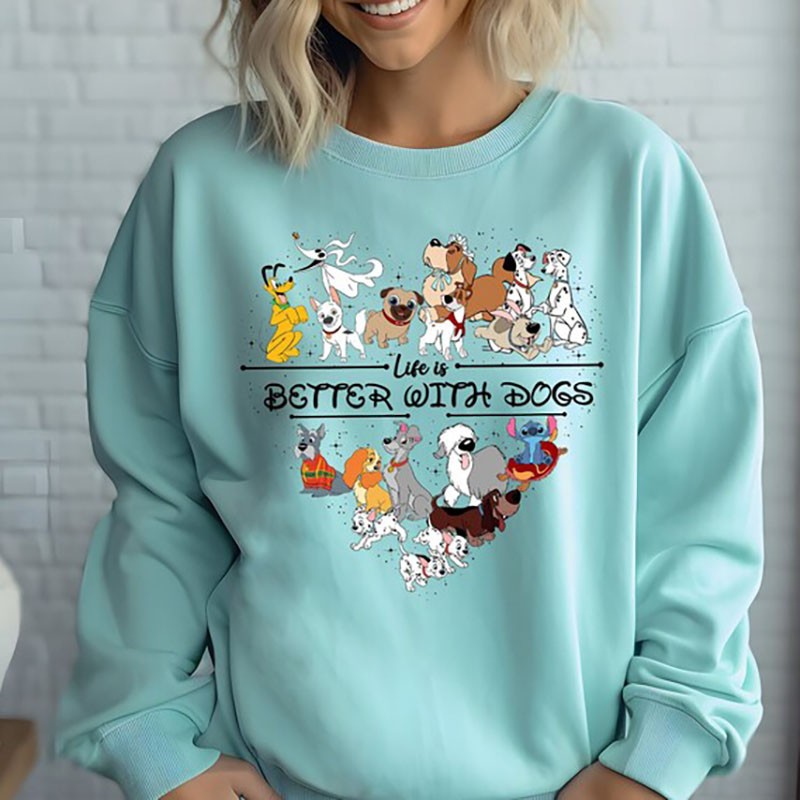 Personalised Life Is Better With Dogs Shirt Mum Shirt Gift