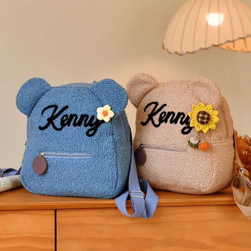 Personalised Teddy Bear Backpack for Kids Unique Child's Gift