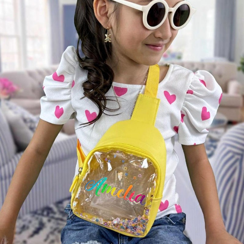 Personalised Sparkle Sling Bag Mini Purse Child Handbag