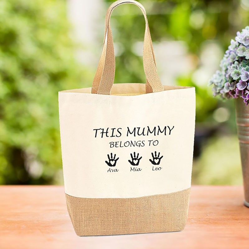 Personalised This Mummy Belongs Jute Bag Gift For Mothers Mother's Day Gift