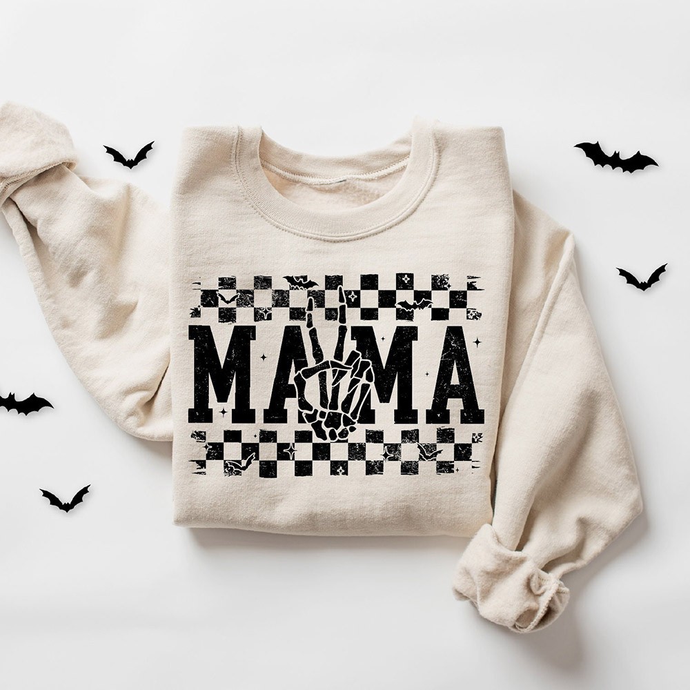  Custom Mama Halloween Sweatshirt Spooky Season Shirt