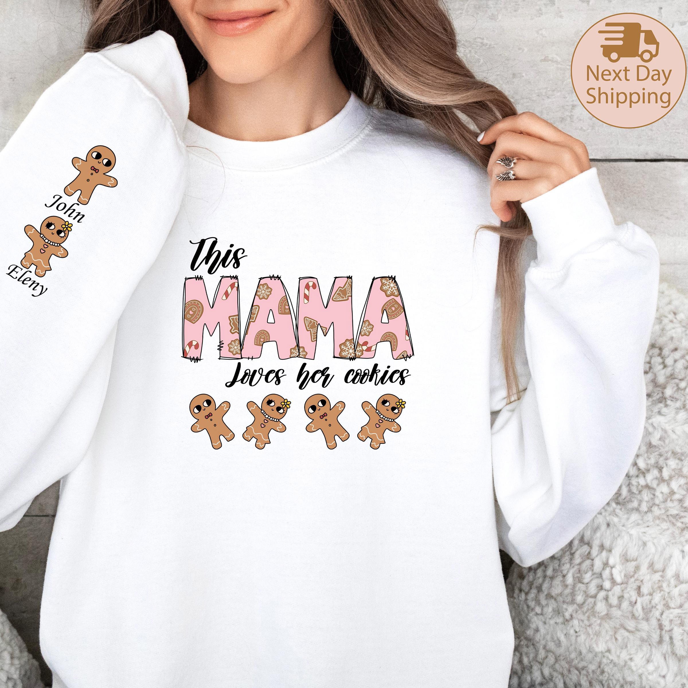 Custom Christmas Cookies Sweatshirt Gingerbread Mom Sweater