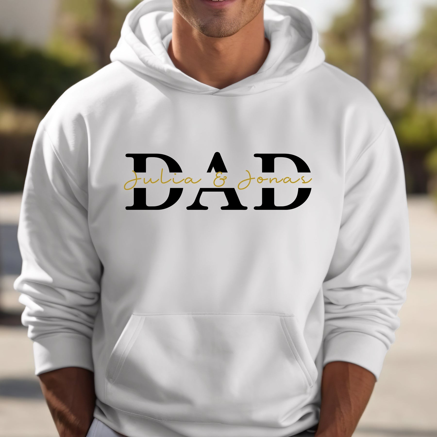 Personalised DAD Sweatshirt Hoodie with Kid s Names Father s Day Gift Cool Dad Gift