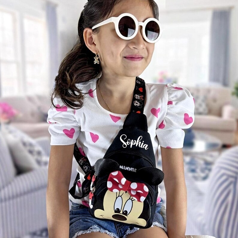 Personalised Kids Sling Bag Toddler Crossbody Hearts Bag Gifts for Kids