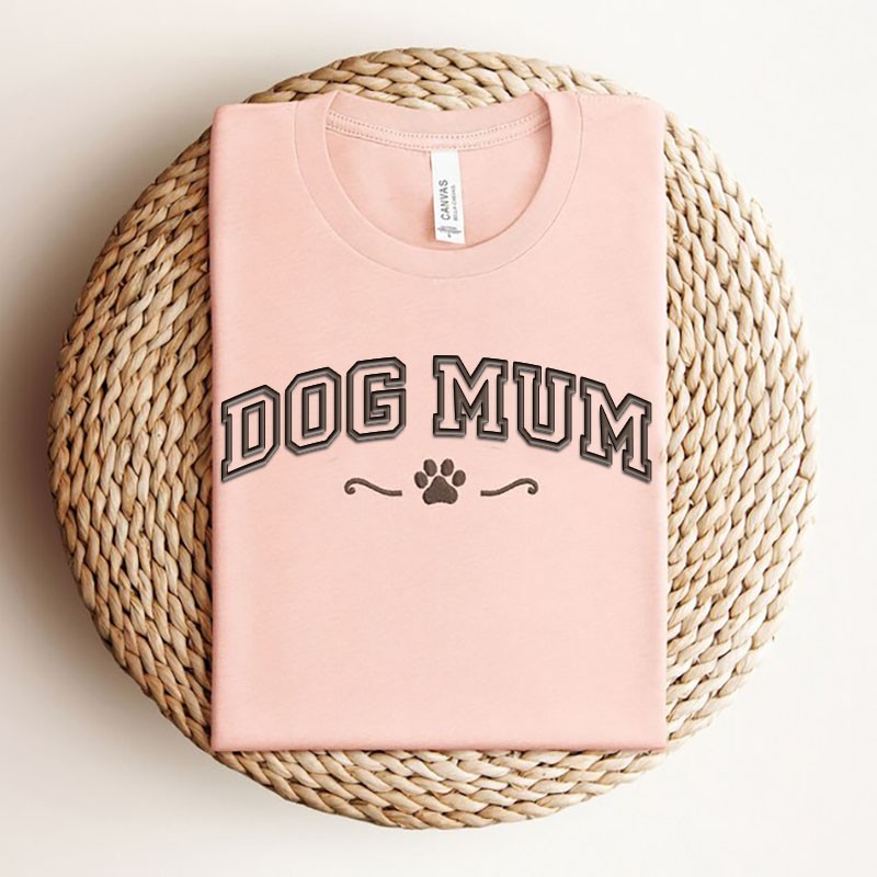 Personalised Embroidered Dog Mum Shirt Gift For Dog Mum Sweatshirt