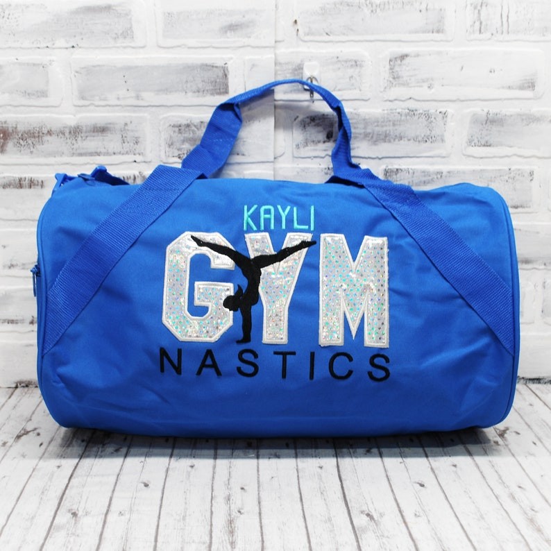 Personalised Embroidered Gymnastics Bag Gymnast Gift Idea for Kid Duffle Bag with Name Gift