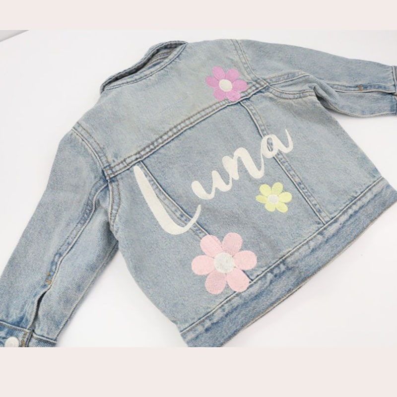 Personalised Embroidered Denim Jacket Custom Name Jacket