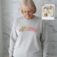 Personalised Embroidered Sweatshirt Mum and Kids Portrait Hoodie Gift For Mum
