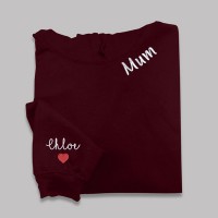 Personalised Embroidered Mum Hoodie Happy Mother's Day Gift