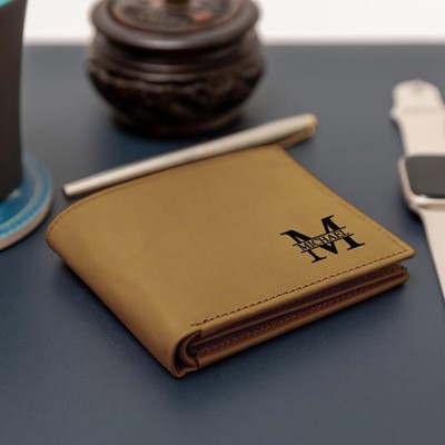 Personalised Engraved Best Man Leather Wallet Stag Party Gift