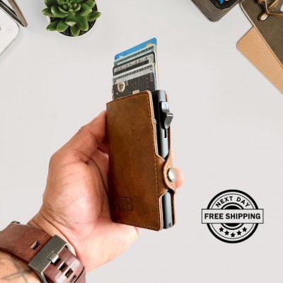 Personalised Leather Wallet for Men Slim Wallet Ideal Gift for Stag