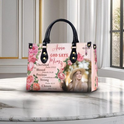 Personalised Christian Name and Photo Bible Verse Tote Faith Gift for Mum