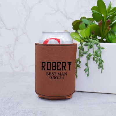 Personalised Groomsmen Proposal Engraved Can Cooler Groomsmen Gifts