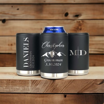 Personalised Groomsmen Can Cooler Holder Groomsman Gift Ideas