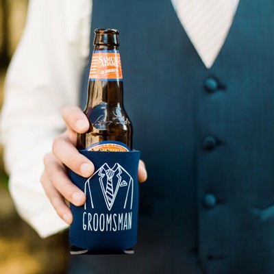 Personalised Groomsmen Proposal Foam Can Coolers Groomsman Gift Ideas