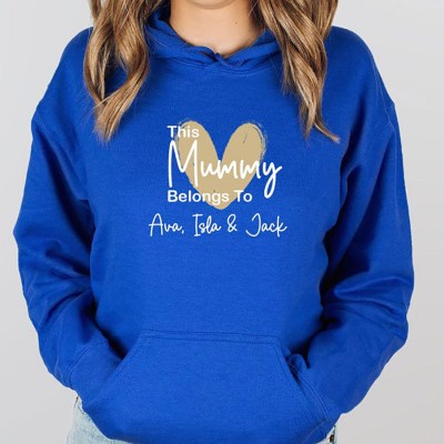 Personalised This Mummy Belongs Hoodie Mummy Gift Mother's Day Gift