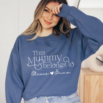 Personalised This Mummy Belongs Sweatshirt Mummy Gift New Mum Gift