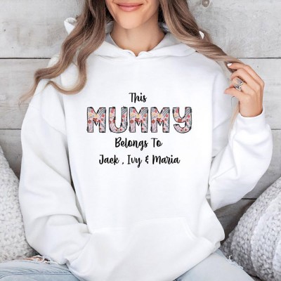 Personalised This Mummy Belongs Hoodie Mummy Jumper Mummy To Be Gift