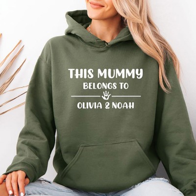 Personalised This Mummy Belongs Hoodie Mummy To Be Gift Mother's Day Gift