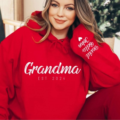 Personalized Mimi Est Date Hoodie Gift for Grandma