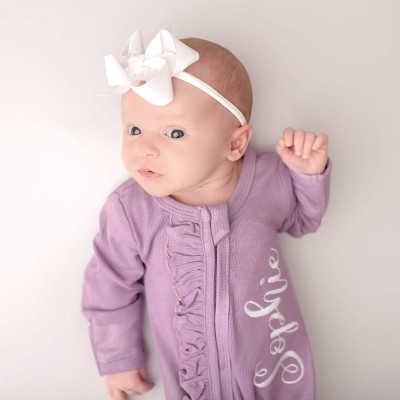 Personalised Baby Girl Coming Home Monogrammed Ruffle Romper