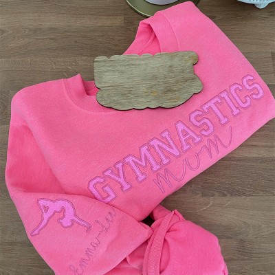Personalised Embroidered Gymnastics Mum Crewneck Gymnast Sweatshirt
