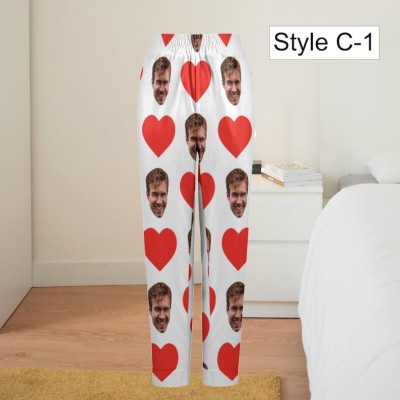 Personalised Pajamas Pants with Face Custom Face Pajamas Anniversary Date Gift