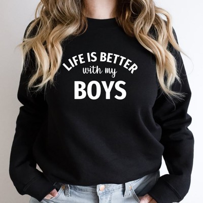 Personalised Life is Better With My Boys Shirt Mum Quotes Shirt Gift