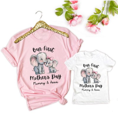 Personalised Our First Mother's Day T-Shirt Mother's Day Matching Outfit