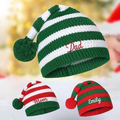 Personalized Christmas Elf Hats Custom Family Names