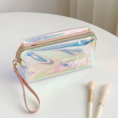 Personalised Clear Toiletry Bag PVC Bag Travel Makeup Hen Party Gift