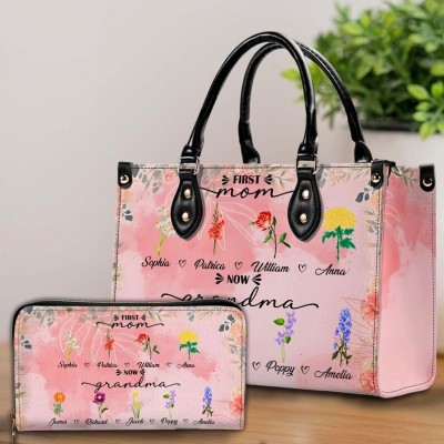 Personalised Birth Month Flower Bags Gift Mother's Day Gift