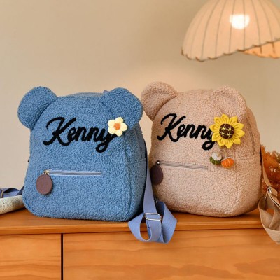 Personalised Teddy Bear Backpack for Kids Unique Child's Gift