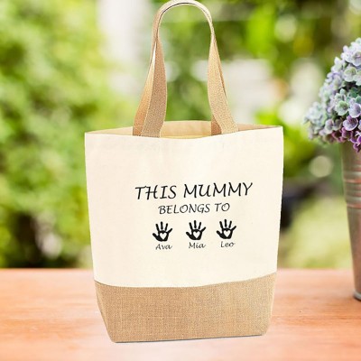Personalised This Mummy Belongs Jute Bag Gift For Mothers Mother's Day Gift
