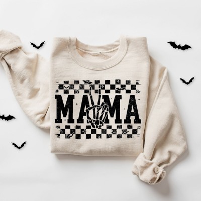  Custom Mama Halloween Sweatshirt Spooky Season Shirt