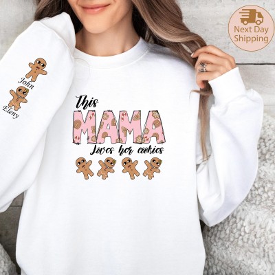 Custom Christmas Cookies Sweatshirt Gingerbread Mom Sweater