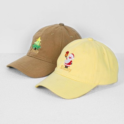Custom Embroidery Christmas Baseball Caps Personalized Christmas Holiday Hats