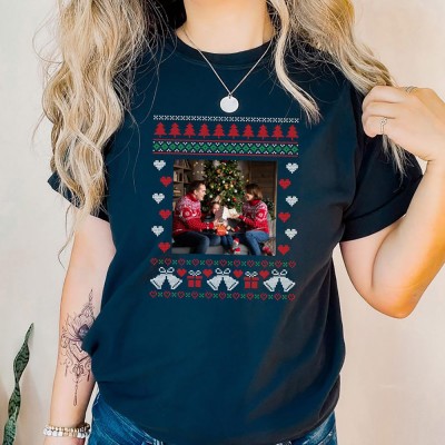 Custom Photo Christmas Shirt Family Photo Christmas Shirt