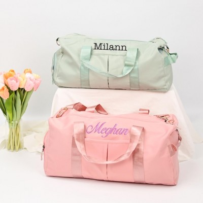 Personalised Embroidered Monogrammed Duffel Bag Kids Gym Bag Luggage