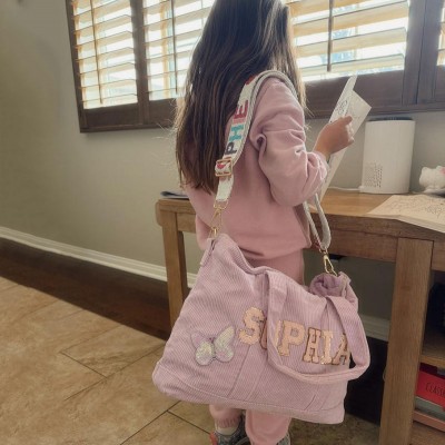 Personalised Shoulder Bag Girls Tote with Name Gift for Girl 