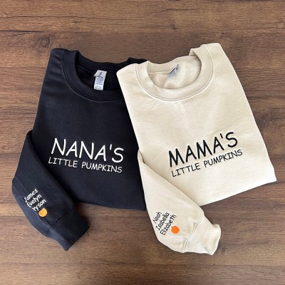 Custom Mama's Little Pumpkins Embroidered Sweatshirt