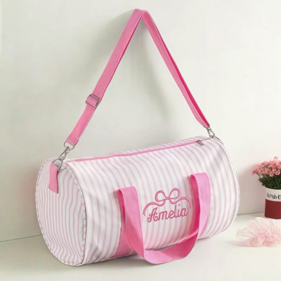 Personalised Embroidered Monogrammed Duffle Bag Travel Bag Kids Gym Bag
