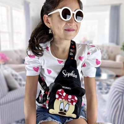 Personalised Kids Sling Bag Toddler Crossbody Hearts Bag Gifts for Kids