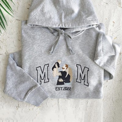 Personalised Embroidered Mum and Kids Portrait Hoodie Gift For Mum
