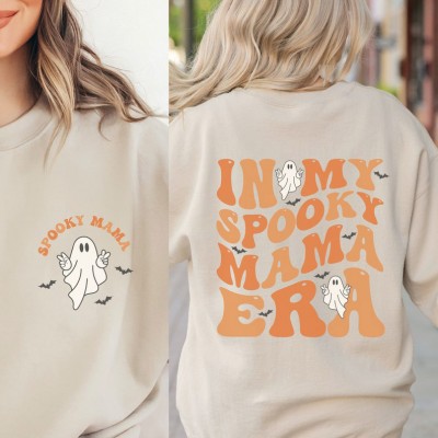 Custom Mama Halloween Sweatshirt Spooky Season Shirt
