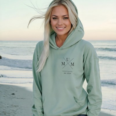 Personalised Mum Hoodie Pregnancy Announcement Mother's Day Gift