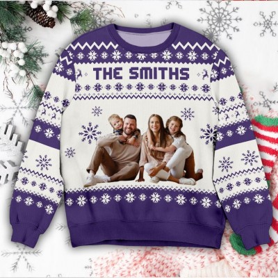 Personalized Face Christmas Ugly Sweater Family Photo Ugly Sweater Ugly Christmas Pattern