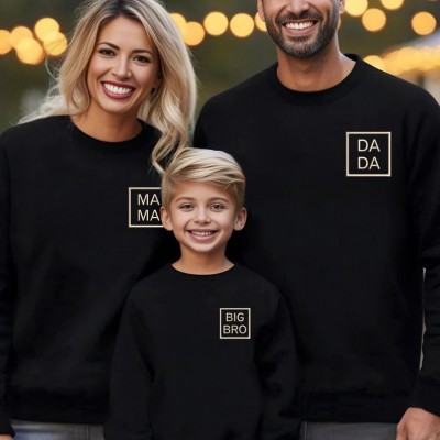 Personalised Embroidered Crewneck Family Matching Sweatshirt