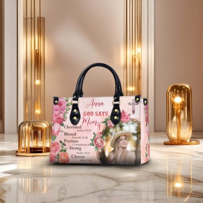 Personalised Christian Name and Photo Bible Verse Tote Faith Gift for Mum