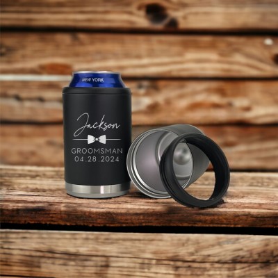 Personalised Groomsmen Can Cooler Holder Groomsman Gift Ideas